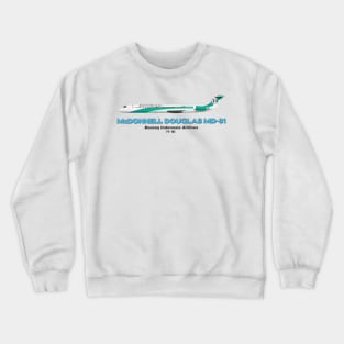 McDonnell Douglas MD-81 - Bouraq Indonesia Airlines Crewneck Sweatshirt